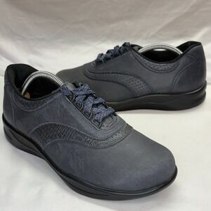 SAS Walk‎ Easy Casual Comfort Shoes Womens Size 7 M Blue Leather Sneakers USA